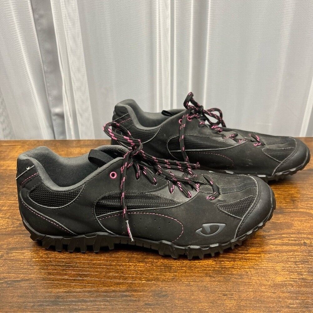 Giro Petra VR Cycling Triathlon Shoes Pink‎ Laces Black SPD Cleats Women's EU 42